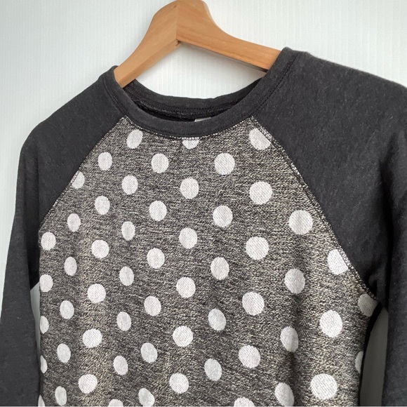 Cherokee girls long sleeve pullover polka dot top size large 10/12 grey - Picture 5 of 5